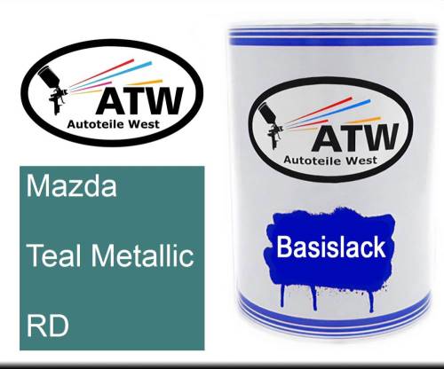 Mazda, Teal Metallic, RD: 500ml Lackdose, von ATW Autoteile West.